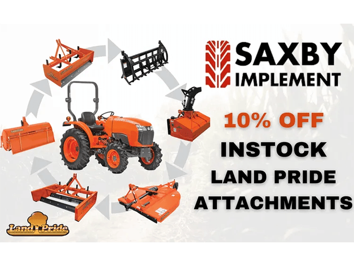 10% OFF All In-Stock Land Pride Attachments